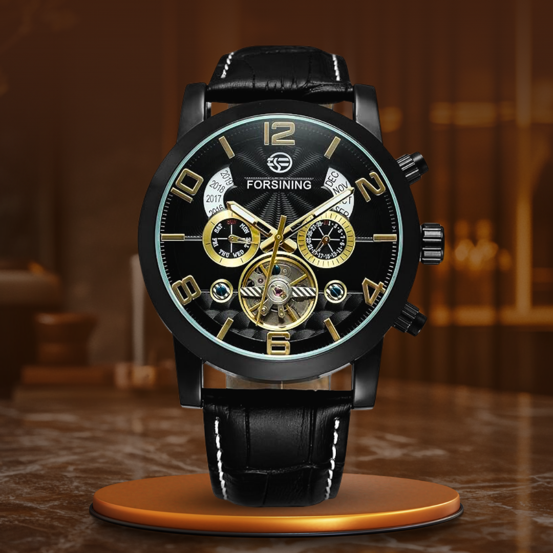Relógio Mecânico Automático de Luxo com Tourbillon